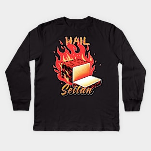 HAIL SEITAN 3 Kids Long Sleeve T-Shirt